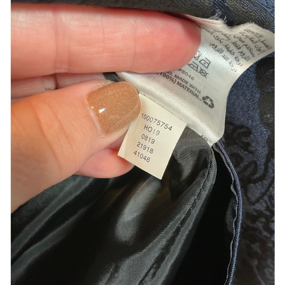 INC International Concepts Mens XL Slim Fit Blazer Navy Floral Jacquard Jacket - Picture 10 of 10